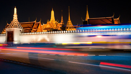 Wat Phra Kaew at night, bangkok, Thailand..