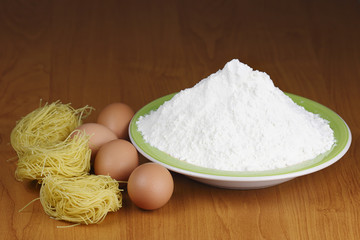 Eggs, flour and pasta