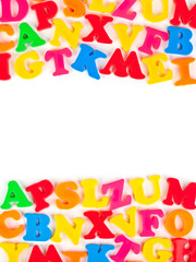 Multicolored toy letters