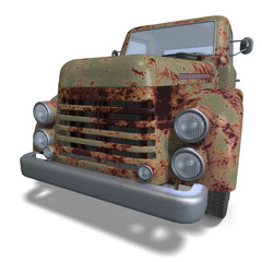 old fashioned pickup car