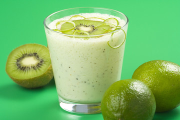 refreshment and creamy milkshake  kiwi and lime