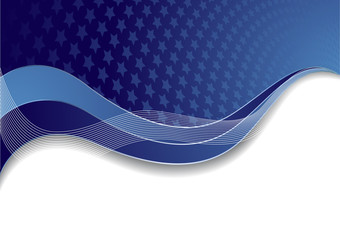 Vector blue template with star; clip-art