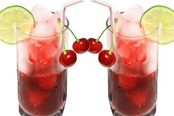 cherry juice with ice
