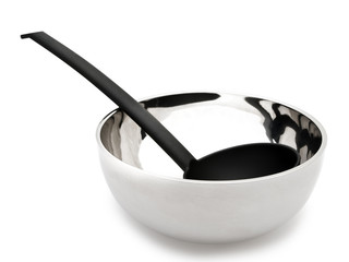 soup ladle in the bowl