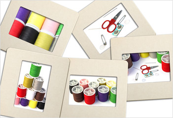 nécessaire de couture sur diapositives