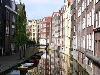 Fotobehang In Ruhe - Amsterdamer Wasserspiegel © Rob