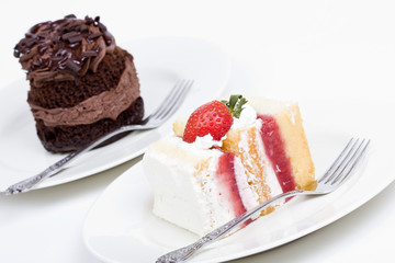 Two dessert cakes