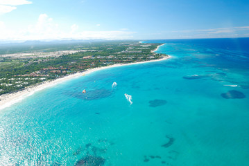 Fototapeta na wymiar Karaibów plaża z lotu ptaka