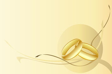 Fedi nunziali su sfondo astratto