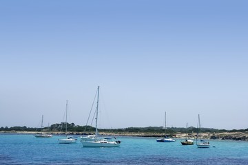 Fototapeta na wymiar Formentera island near Ibiza in Mediterranean
