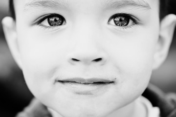 Portret of little boy close up