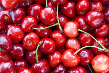 Fresh cherries background