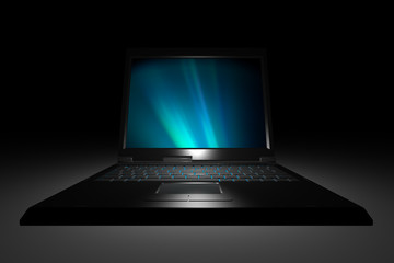 Black stylish laptop