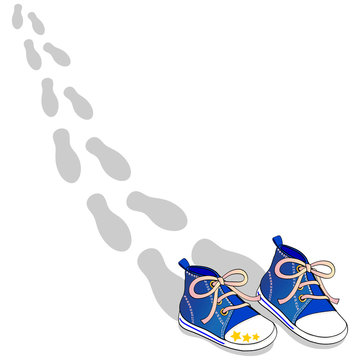Orme di scarpine blue
