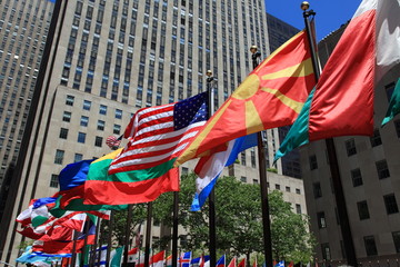 International Flags of the world in new york city