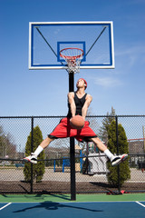 Man Playing Basketball