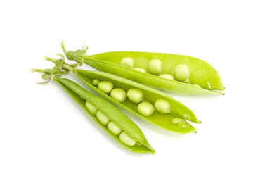 Young peas from legume