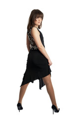 fashion girl isolated on white