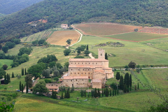 Abtei Sant&rsquo;Antimo, 1118, Toskana, Italy, Karl der Gro&szlig;e