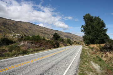 Mountain road in New Zealand