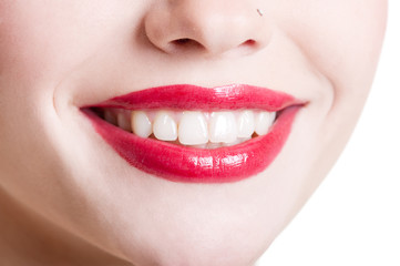 Fototapeta premium closeup of feminine smile