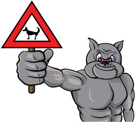 Beware with the dog!