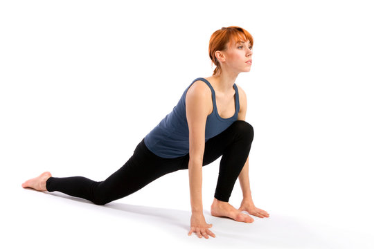 Woman Practising Yoga Exercise