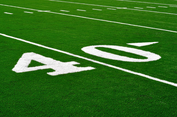 40 Yard Line on American Football Field