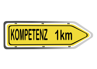 Schild als Wegweiser