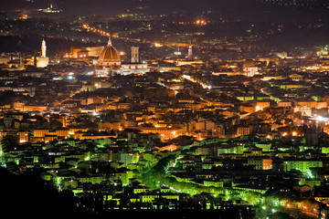 Night view of Florence from Fiesole.