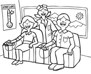 Blood Donation Drive Line Art