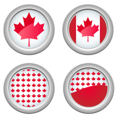 Canada Buttons for 1st of July