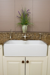 Modern kitchen sink area