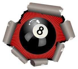 High Quality 3-D Eight-Ball Pool Billard