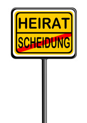 Information mit Schild