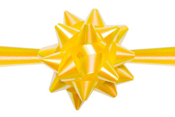 gold ribbon isolated on white background