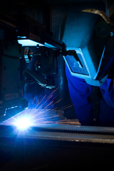 Welding machine operator