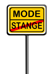 Schild mit Information