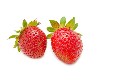 two strawberries