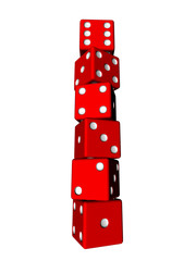 Würfelstapel Rot/Weiss 02