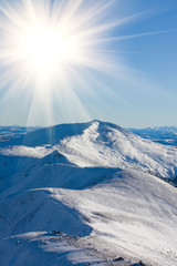 Carpathian winter mountains