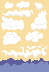 Collection of Illustrated Clouds