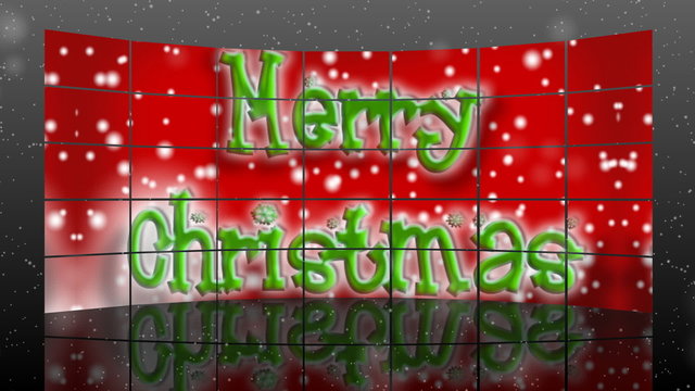 Screen showing Merry Christmas