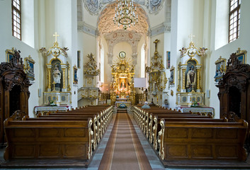 Historic St. Anna's church in Koden, Poland
