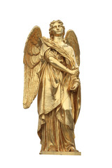 Fototapeta na wymiar Złoty posąg anioła