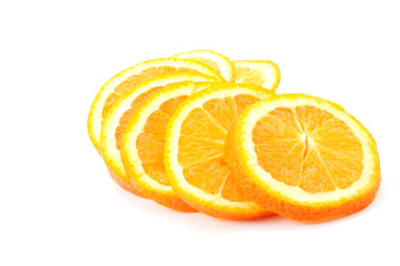 Fototapeta na wymiar Many sliced oranges