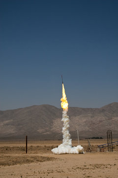 Launch of a Zinc Sulfur Rocket