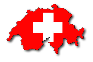 Landkarte Schweiz