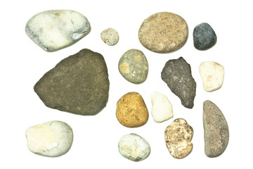 Fototapeta na wymiar stones isolated on white