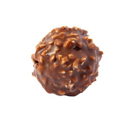 Chocolate sweet a white background